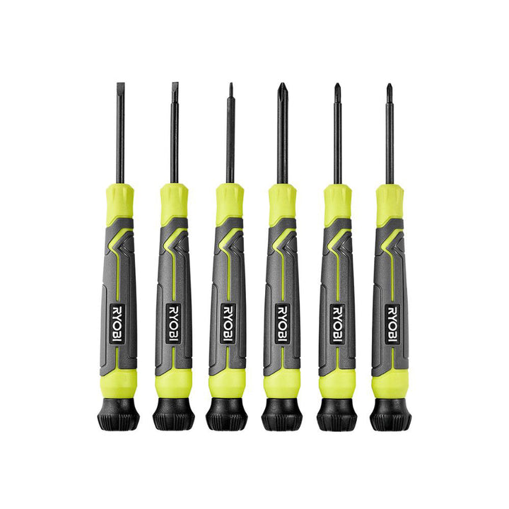 6-Piece Precision Screwdriver Set with Cushion Grip Handles